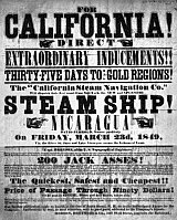 A handbill from the California Gold Rush