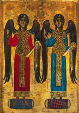 12th century icon of the Archangels Michael and Gabriel (Saint Catherine's Monastery, Mount Sinai)