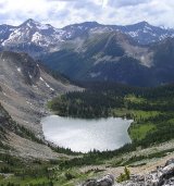 Blowdown Lake in the mountains near Pemberton, British Columbia